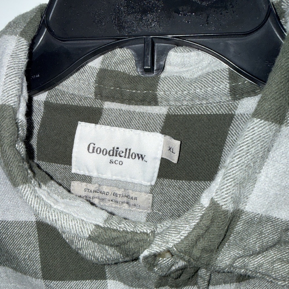 Goodiefellow & Co. Men's XL Mid-weight Long Sleeve Flannel Shirt Plaid Shirt - Picture 5 of 9